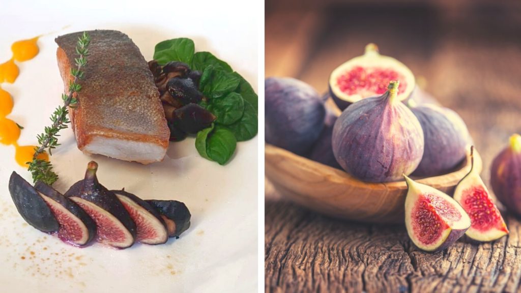 amberjack with figs
