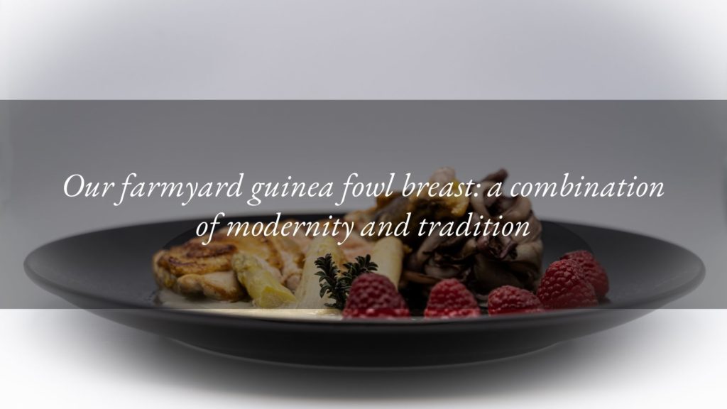 Recipe of the month: Farmyard guinea fowl breast on asparagus and radicchio cream