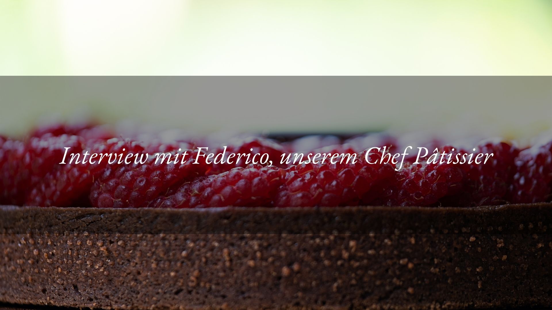 Im Gespräch mit Federico, Chef Pâtissier im Hotel Tritone