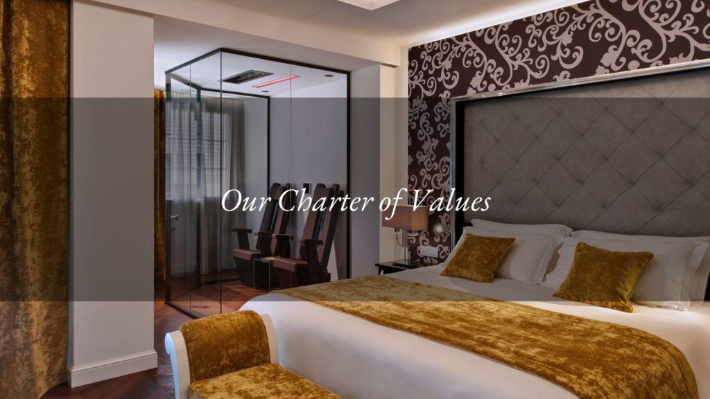 The Hotel Tritone Charter of Values: a guide to bringing you the experience of a story like no other