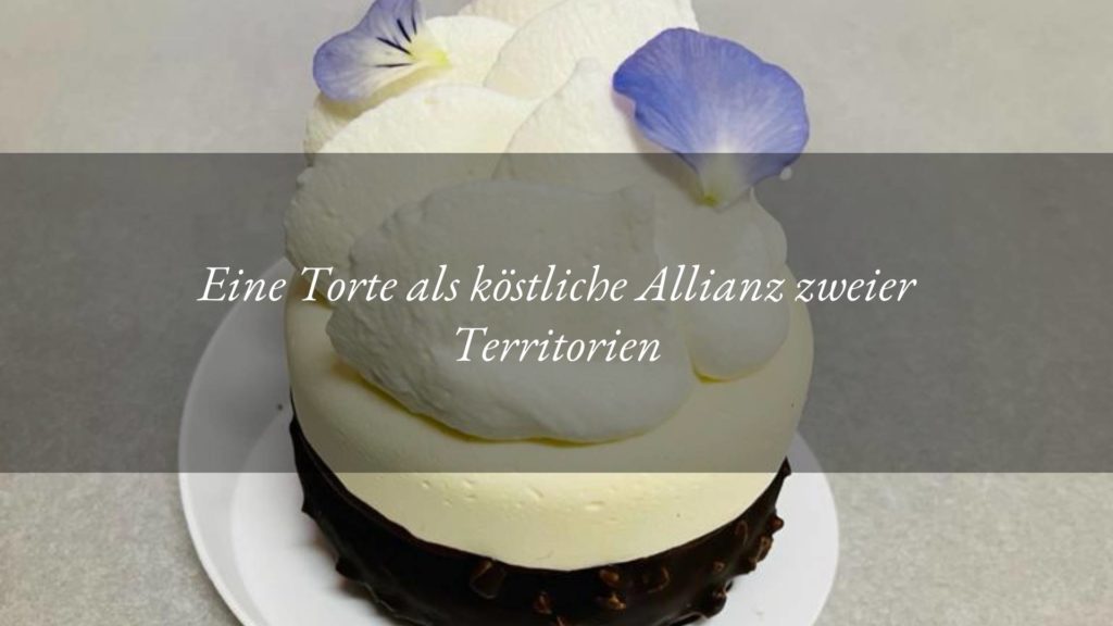 Nusstorte und Creme Bavaroise mit Tahiti-Vanille