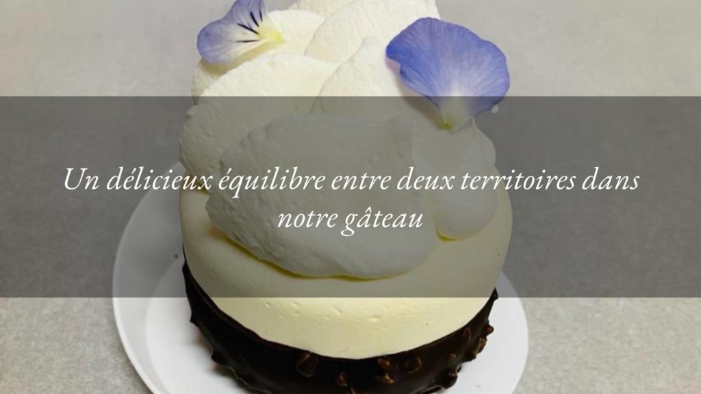 Gâteau aux noisettes avec bavarois à la vanille Tahiti