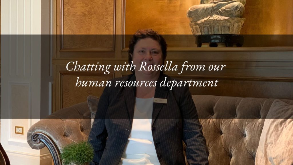 Chatting with Rossella from the human resources department at Hotel Tritone