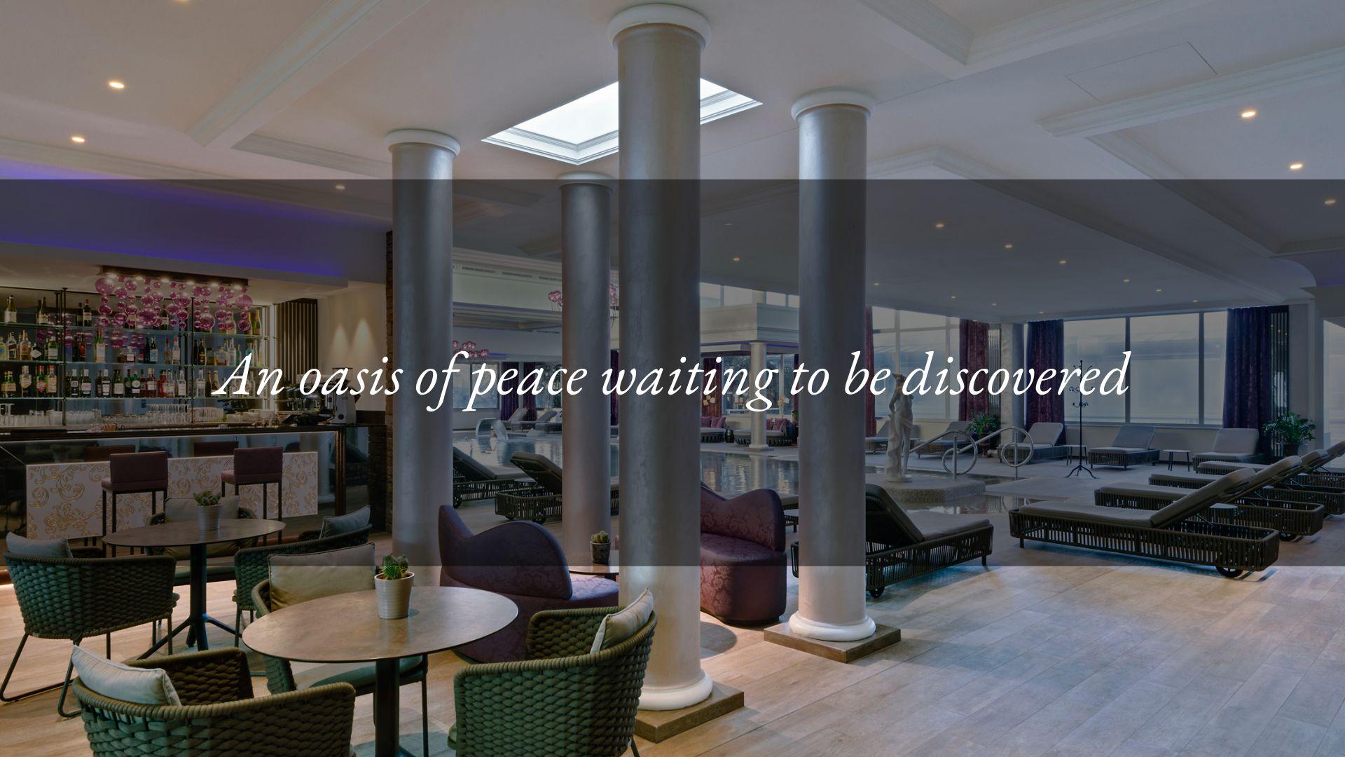 The new Eden of relaxation: the indoor thermal pool at the Hotel Tritone