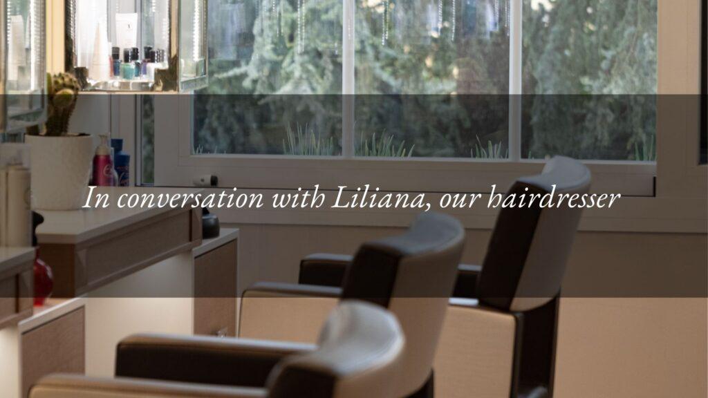 Conversing with Liliana, the hairdresser at the Hotel Tritone