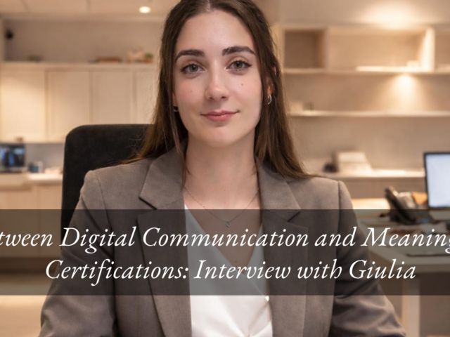 Between Digital Communication and Meaningful Certifications: Interview with Giulia