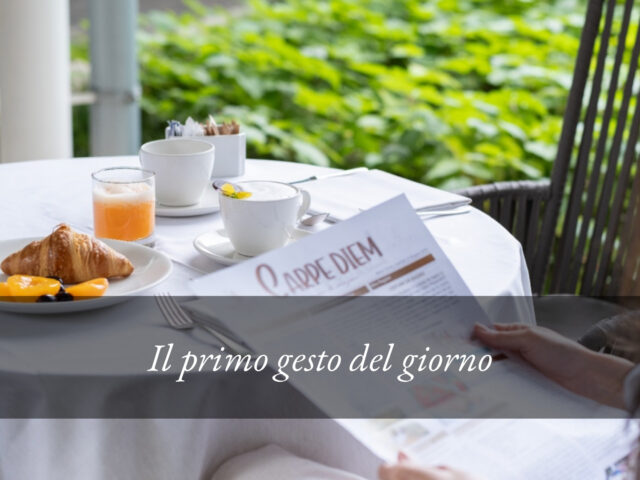 Il primo gesto del giorno. Il corpo ha un suo ritmo. Anche a tavola.